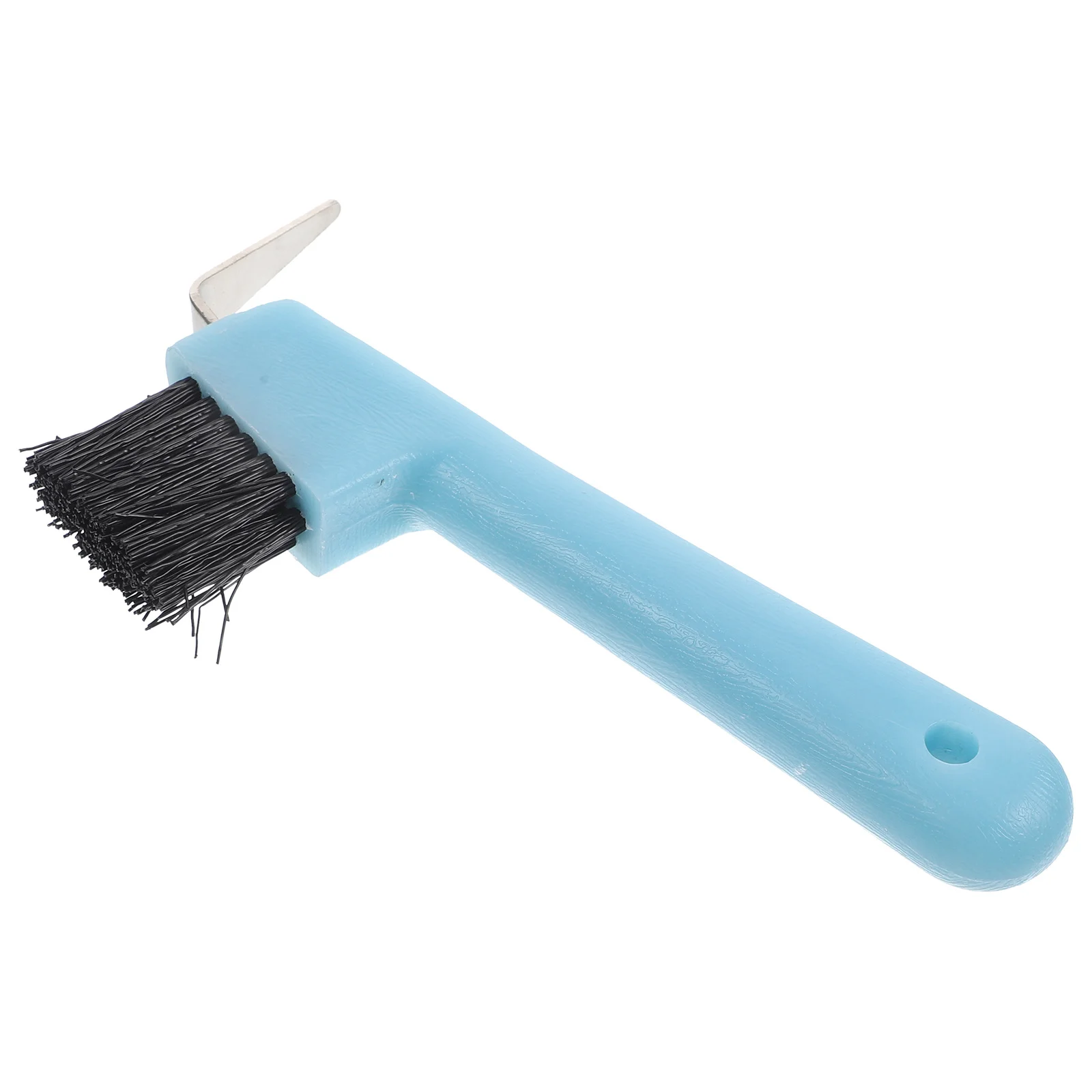 الحصان حافر اختيار عززت الحديد البلاستيك المحمولة مرنة قبضة مقبض حدوة الحصان تنظيف فرشاة أداة تهذيب الشعر