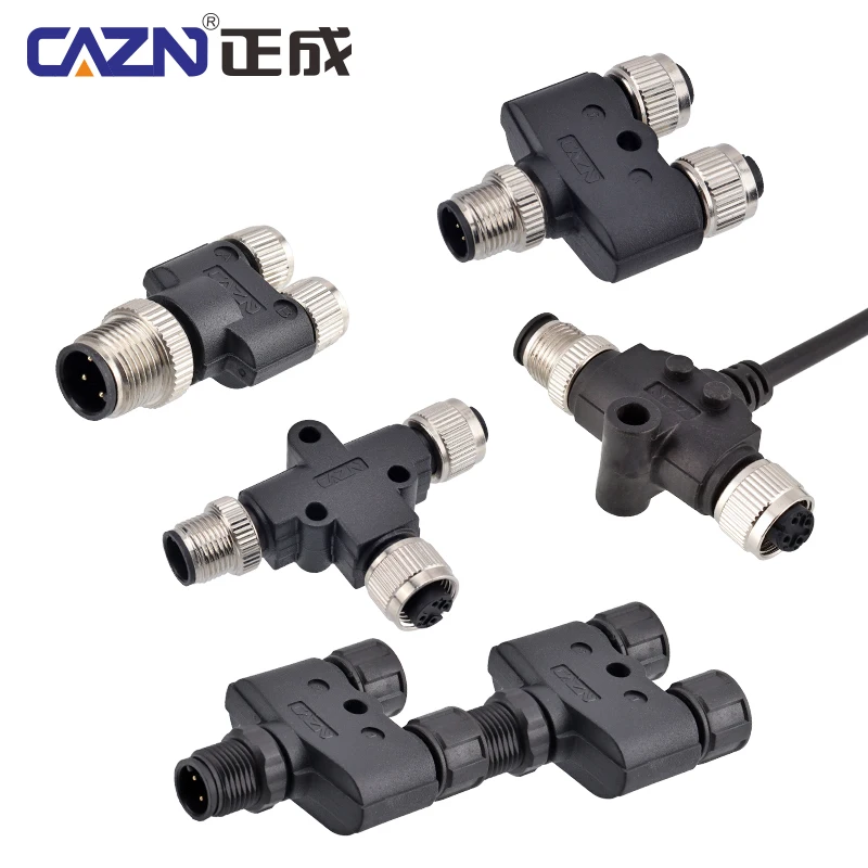 Hot Sales M8 Male Splitter 2 Female Overmolded Plug Connector IP67 Rated Brass Contact Automotive Use Y Cable