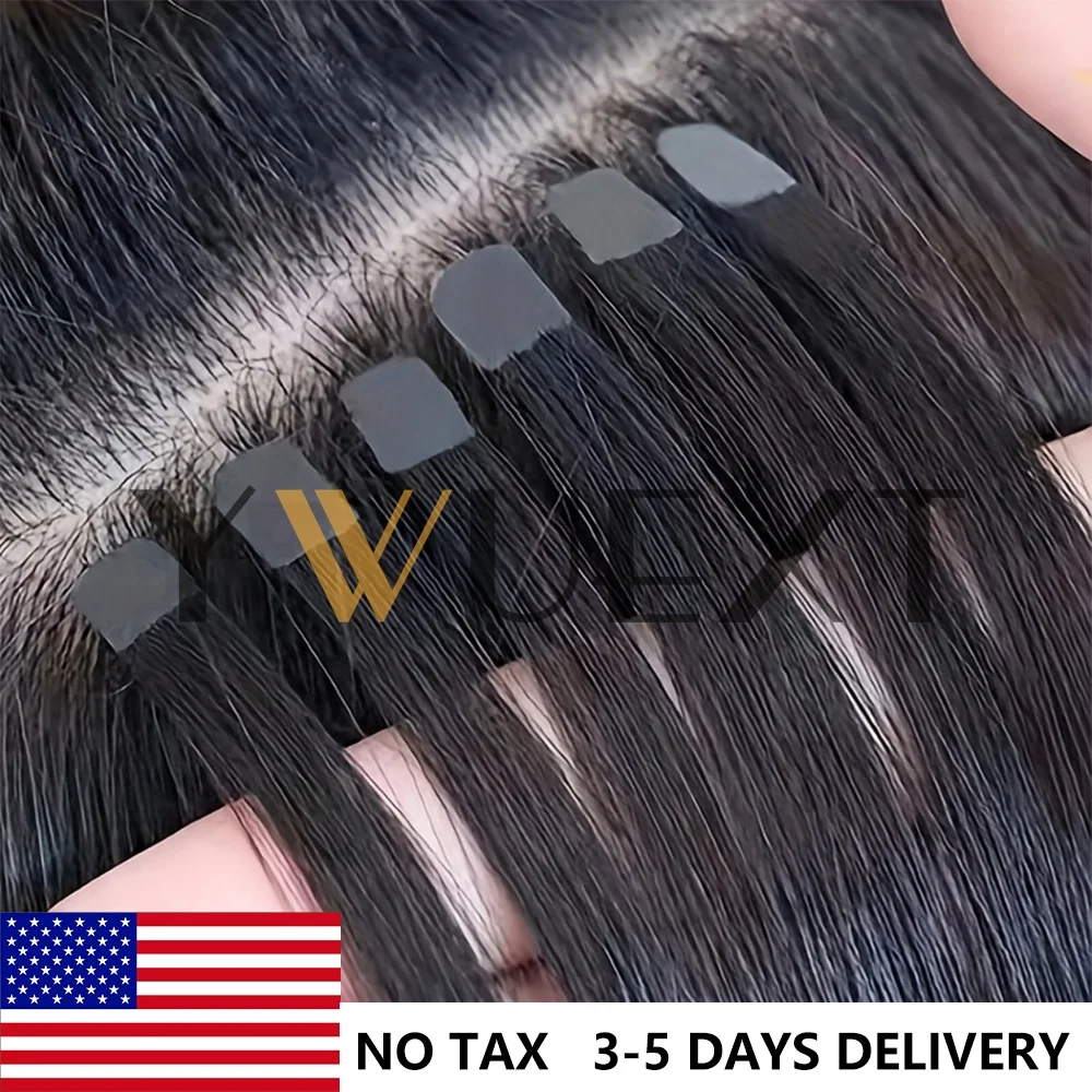 

Mini Tape Ins Hair Extensions Real Natural Adhesive Straight Seamless Skin Weft Invisible Non-Remy Human Hair 12"-20" 10pcs/pack