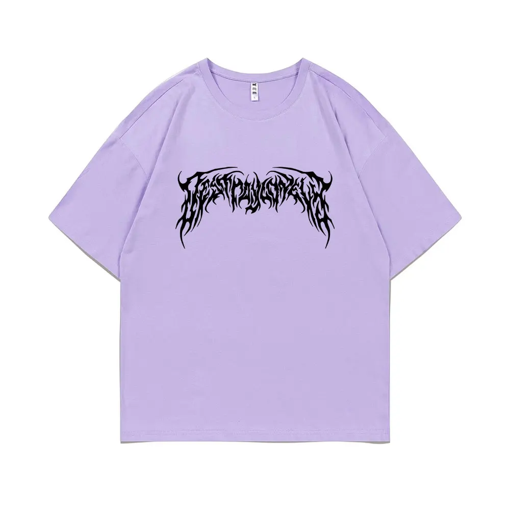 Rapper Destroy Lonely Logo Print T Shirt Man Oversized Cotton T-shirt Men Hip Hop Rock Punk Tshirt Short Sleeve Male Streetwear