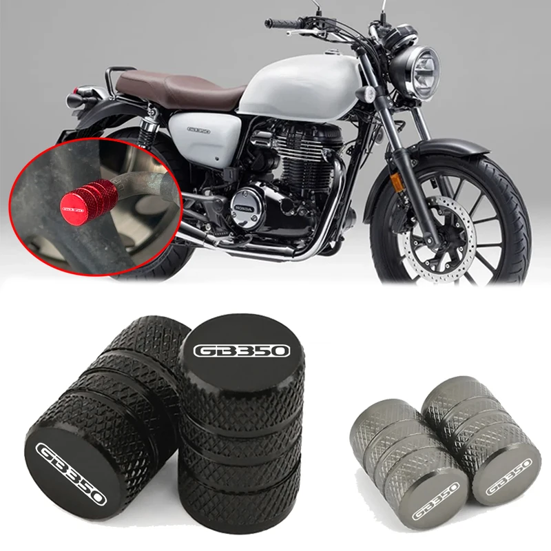 Neu passend für Honda GB350 GB350S GB 350 350s 2021-2025 – 2er-Set Motorrad CNC Aluminium Zubehör Reifenventil Luftanschlusskappen