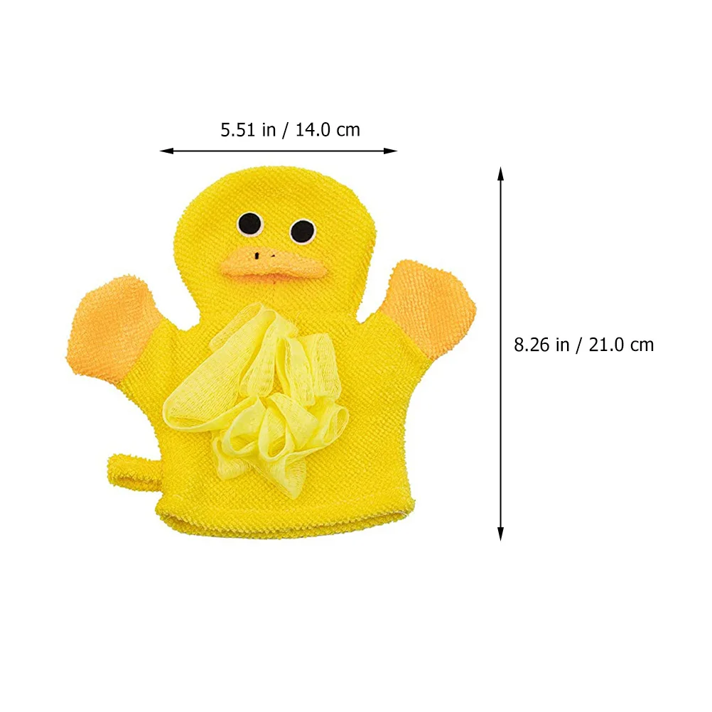 

4Pcs Baby Body Bath Gloves Cartoon Kids Exfoliating Shower Gloves Children Bath Scrubber Cartoon Style Fun Children Shower Glove