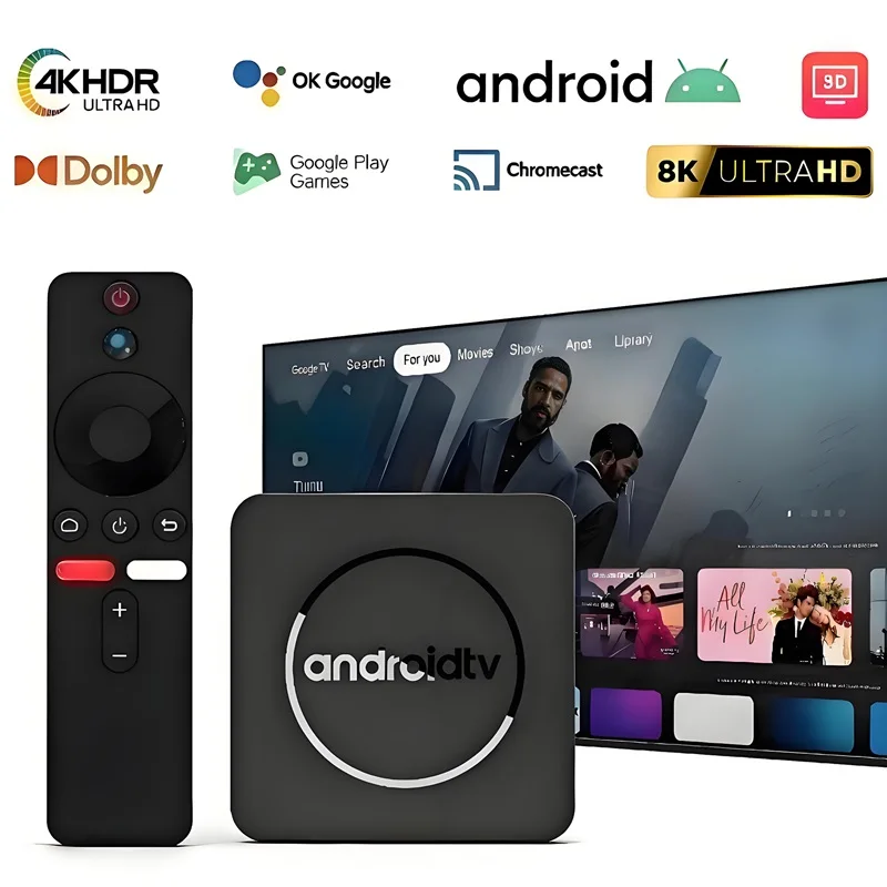 

Q10 ATV Android 13 8K HDR Smart TV Box Allwinner H313 Voice Remote Quad Core Dual Wifi BT5.0 2GB 16GB Media Player Set-Top Box