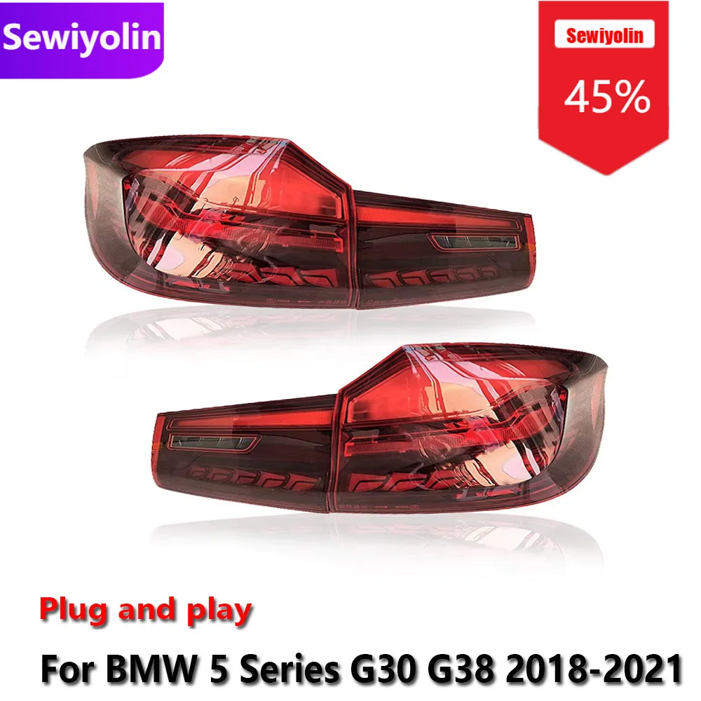 

Car DRL LED Tail Light Assemblies for BMW 5 Series G30 G38 2018-2021 Auto Fog DRL Brake Turn Signal Lamp Plug and Play