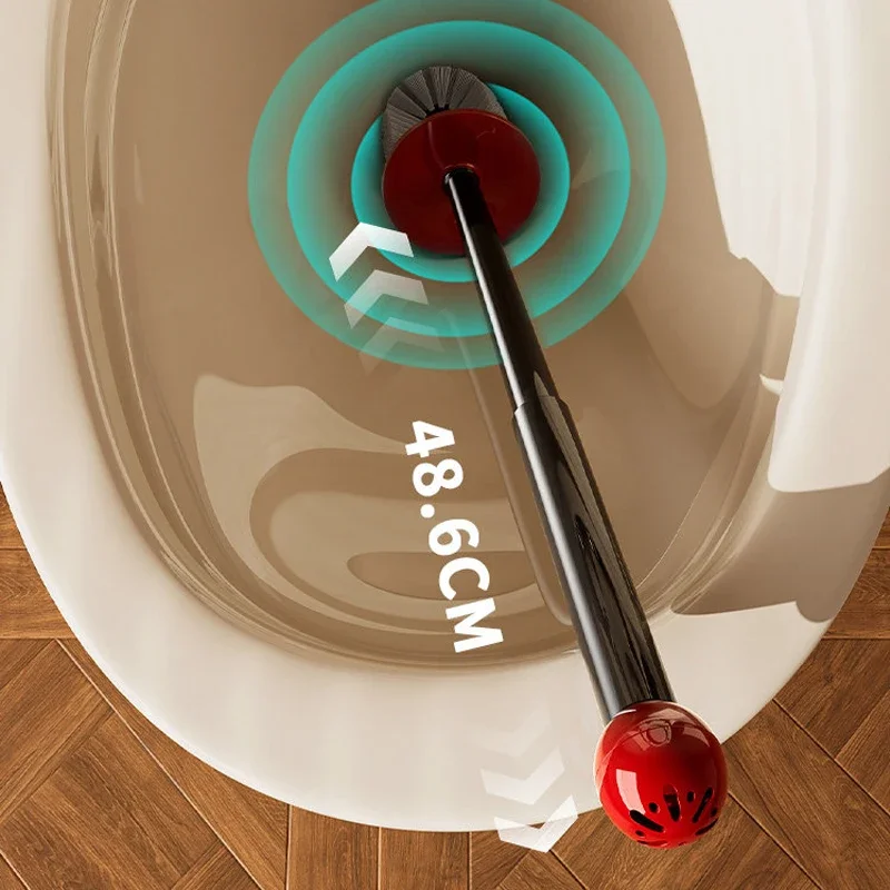 Cute Cherry/apple Toilet Brush Clip Set, Creative Red/green Bathroom Cleaning Tools Bathroom Decoration Accessories