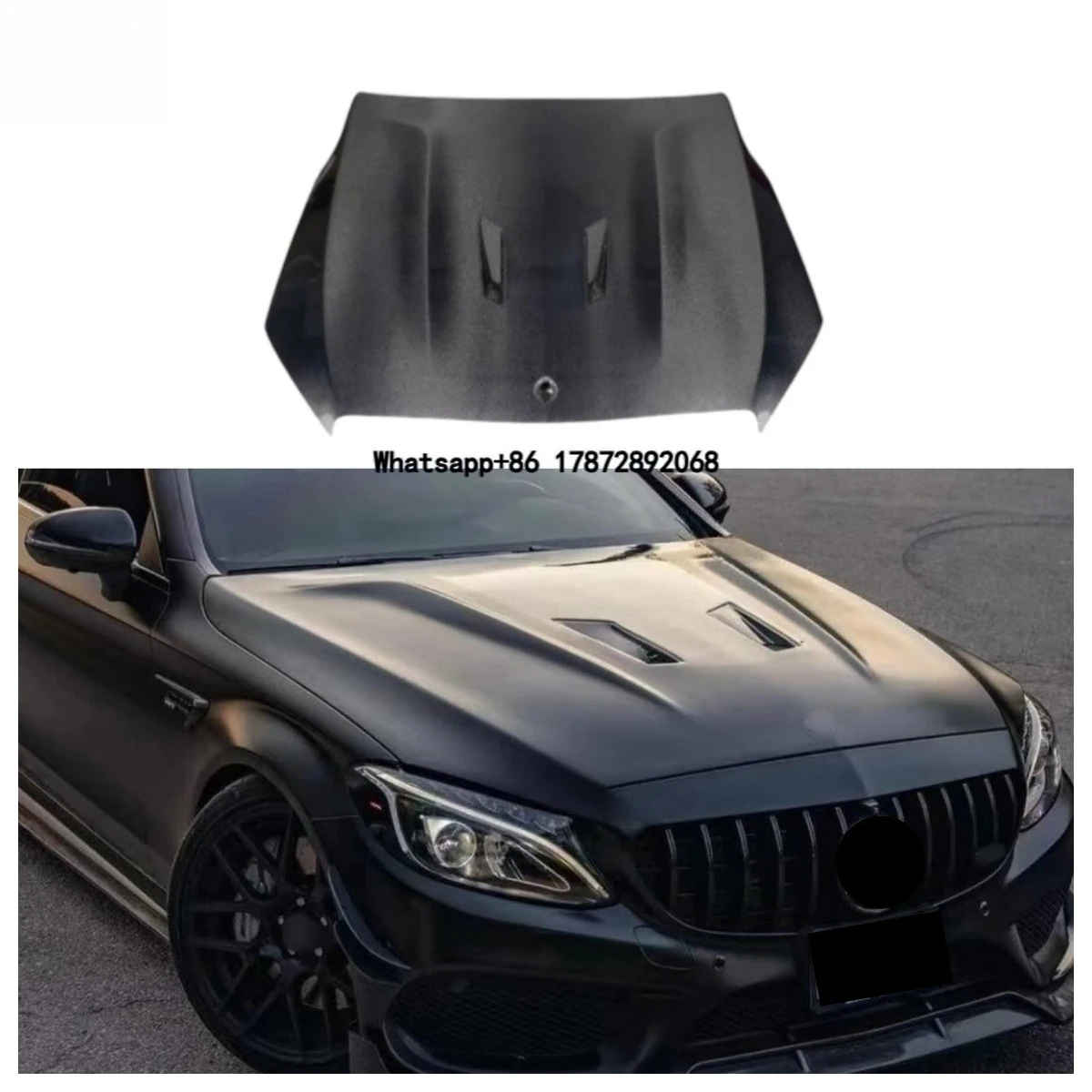 

New Carbon Fiber Engine Hood for C Class W205 2015-2021 Style Hight Quality Carbon Fiber Body Kit