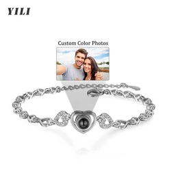 Personal isierte Armbänder mit Bild in Foto projektions armbändern für Frauen benutzer definierte Foto armband angepasste Bild Armreif