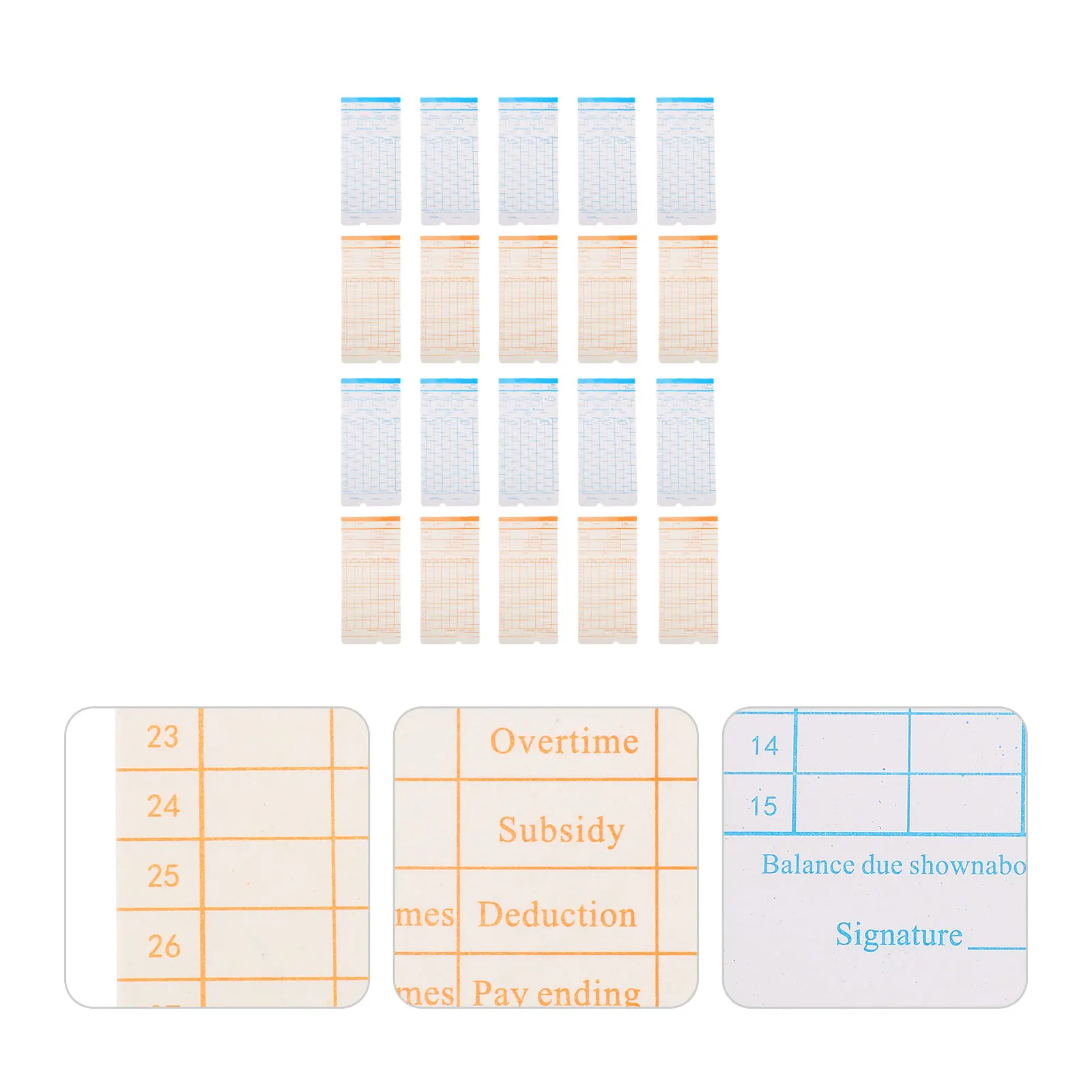 100 Sheets Double-sided Attendance Paper for Office Staff Tracker Employees Portable Storage Efficient