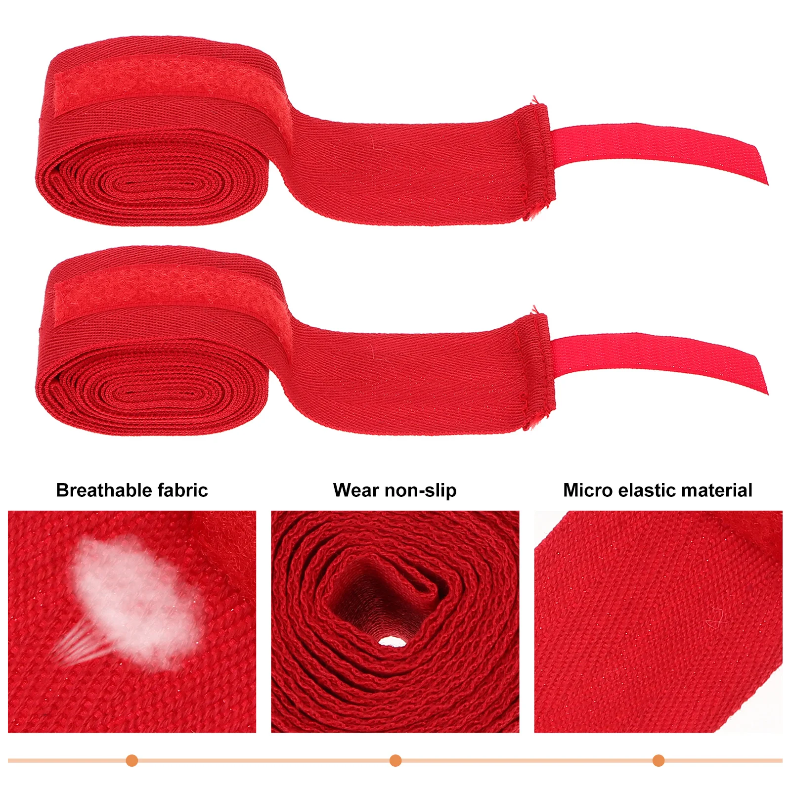 Envolturas de algodón H para boxeo, muñequera para Fitness, Color rojo, protección cómoda y duradera, equipo de artes marciales