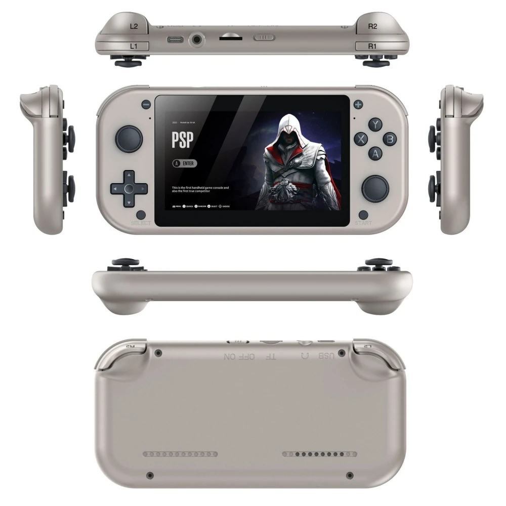 Console de jeu portable M17, écran HD 4.3 pouces, système Core EmuELEC, façade, déterminer le lecteur de jeu, 64 Go, 128 Go, 10000 jeux gratuits, le