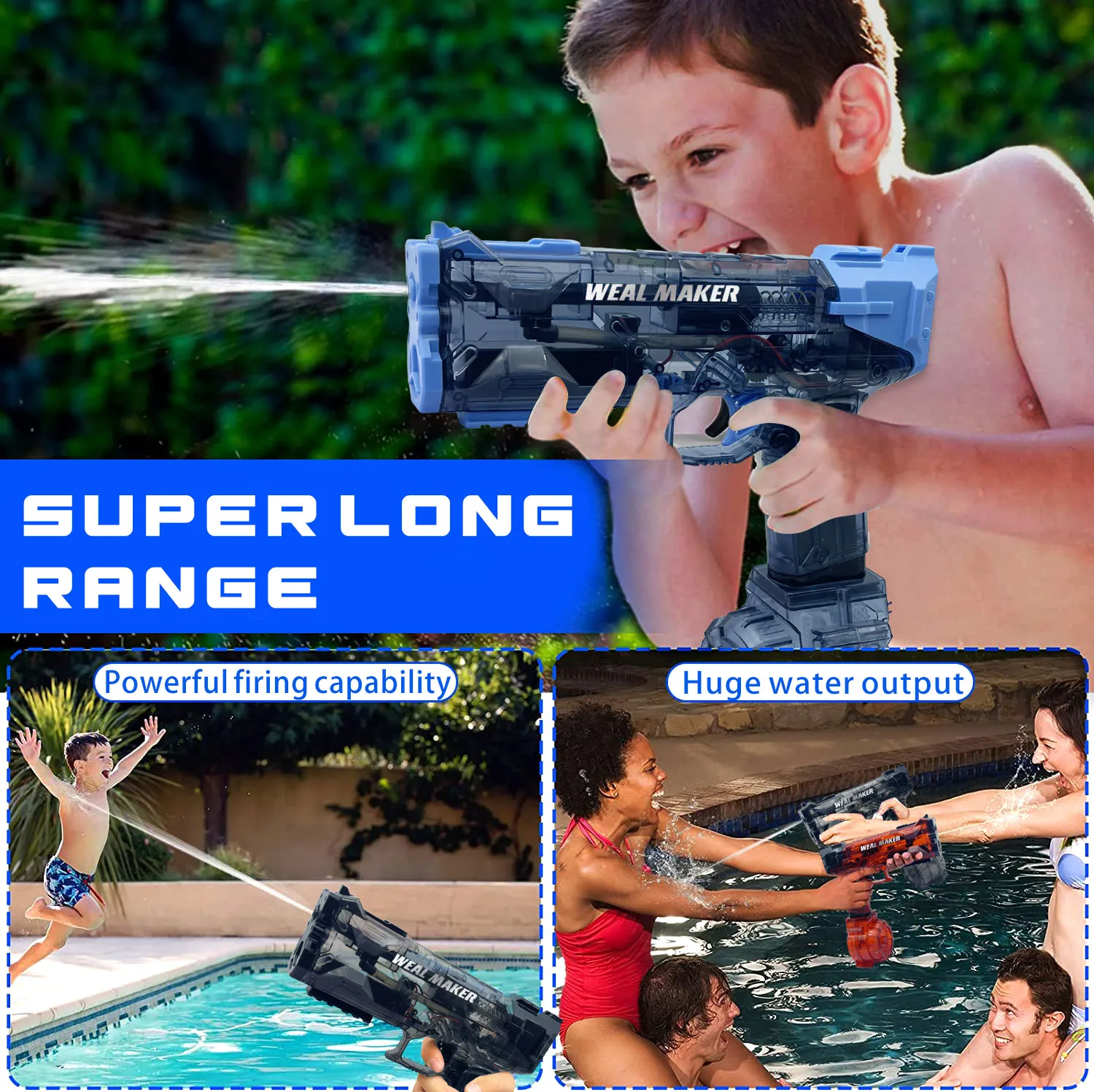 

Electric Water Gun Toys Bursts Children's High-pressure Strong Charging Energy Water Automatic Water Spray Children's Toy Guns