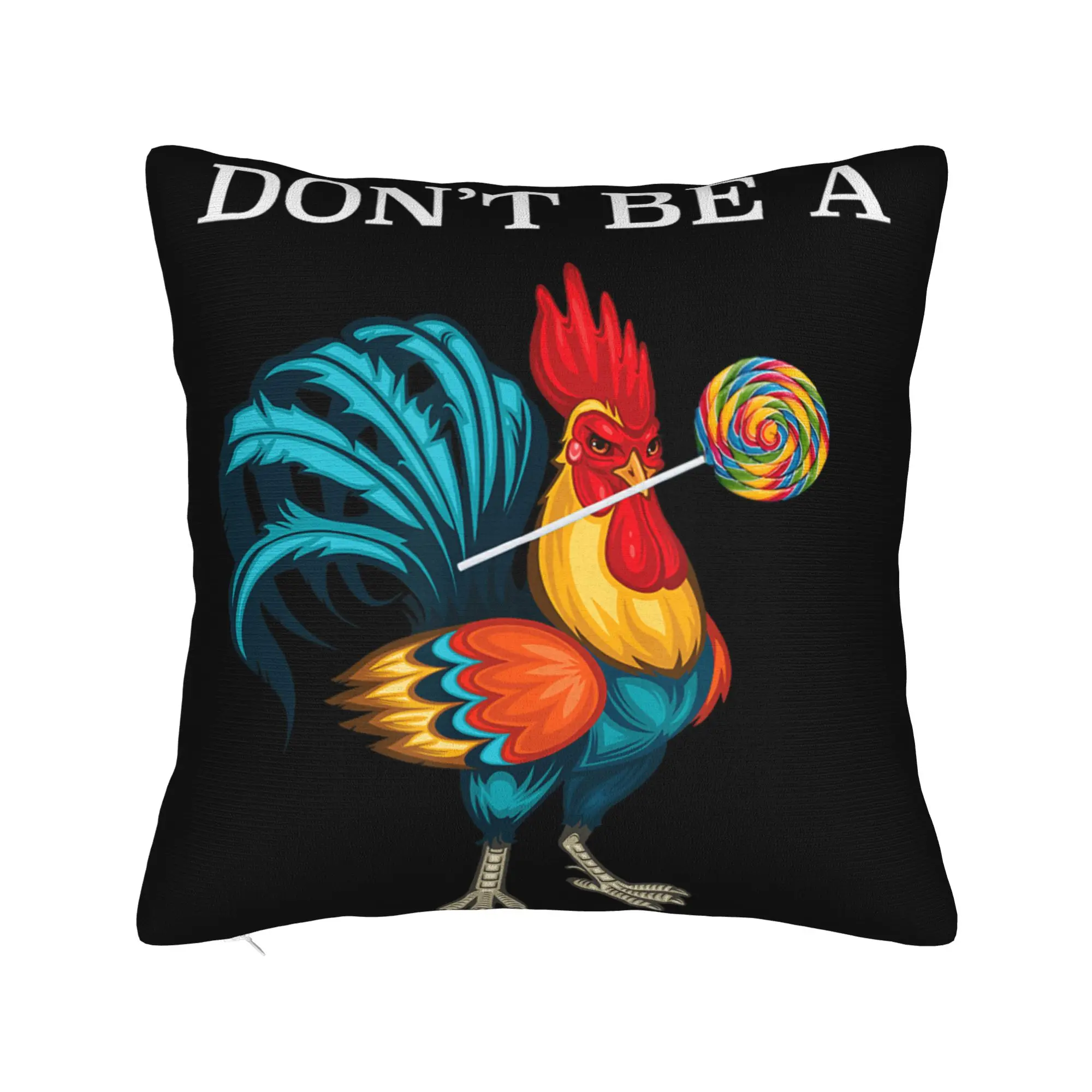 Decorative Pillow Covers Don't Be A Sucker Funny Chicken Meme Stuff Living Room  Pillow Case Cover Square Style Multi Size