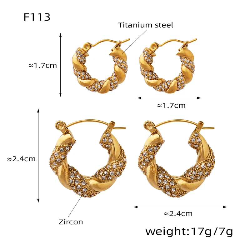 Punk Hip-Hop Metal Round Circle Earrings Party Jewelry  Fashion Gold Color Geometric U-Shape Hoop Earrings for Women