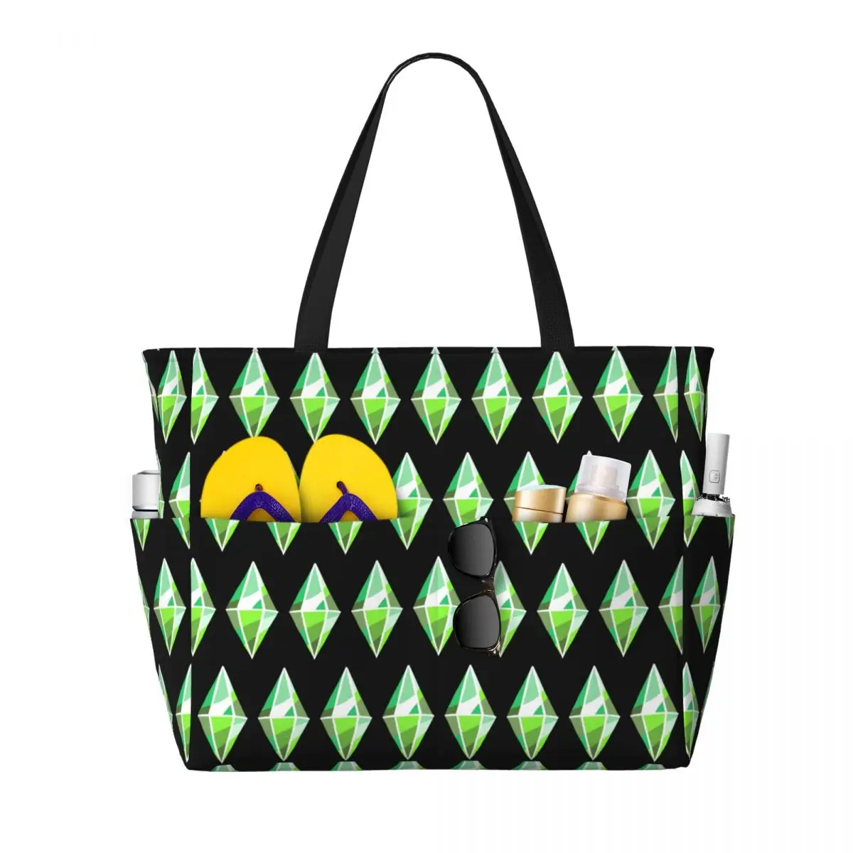 

Sims 4, пляжная большая сумка Plumbob, спортивная сумка для занятий йогой, большая большая сумка, женская дорожная сумка, сумка для фитнеса