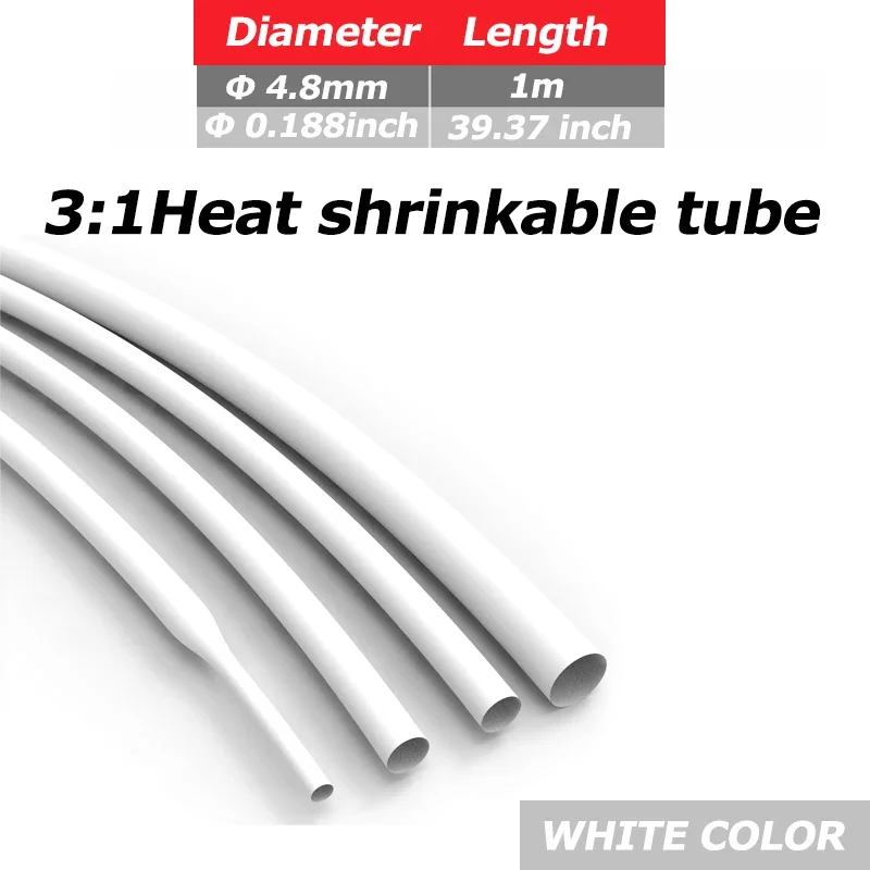 1 roll Heat Shrink Tube  Transparent 3: 1 ratio Adhesive Lined with Glue Dual Wall Tubing Wrap Wire Cable kit Diameter 1.6-30mm