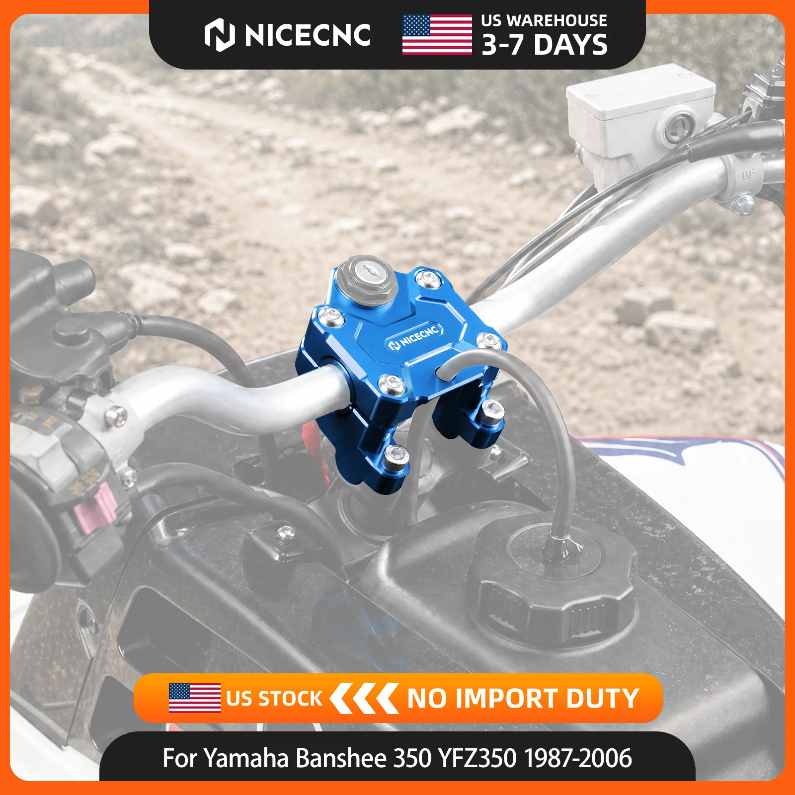 NICECNC For Yamaha Banshee 350 YFZ350 1987-2006 Handlebar Clamp Fits 7/8