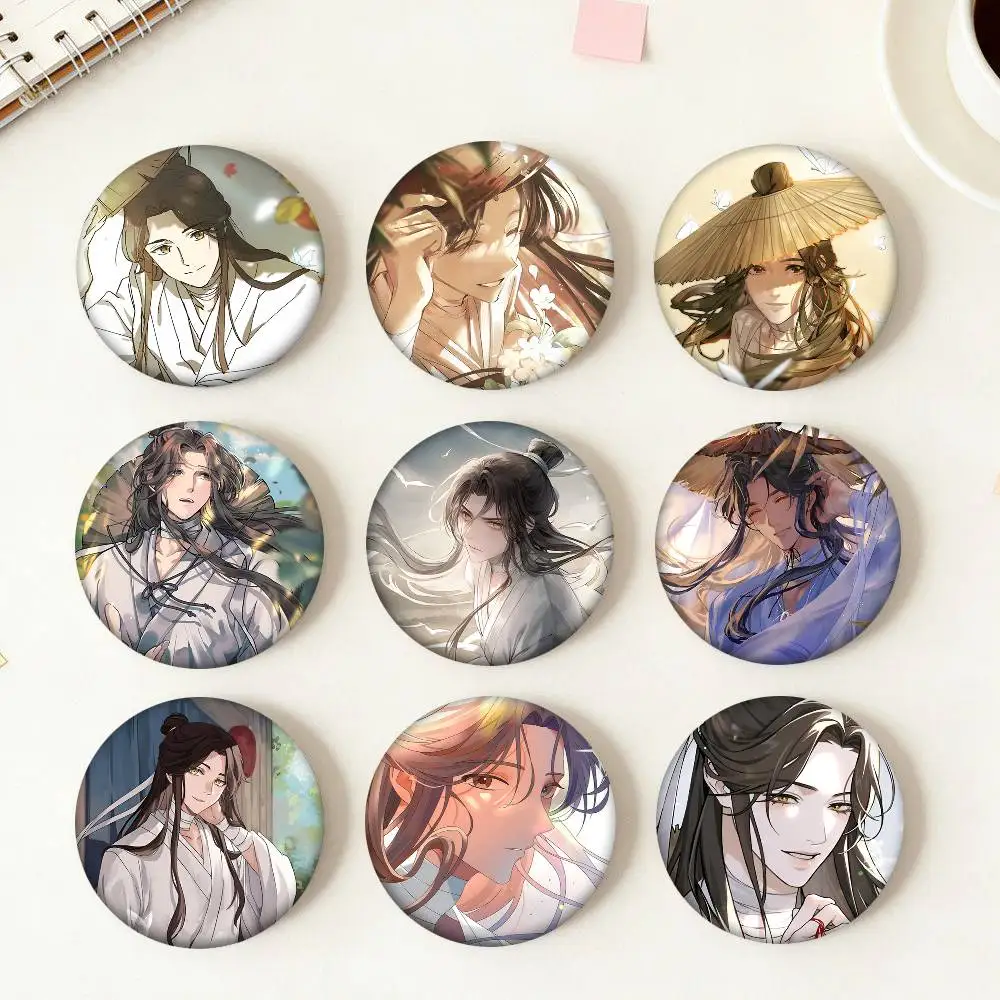 Anime Heaven Officials Blessing Xie Lian Round Badge Creative Brooch Clothing Backpack Accessories Lapel Pin