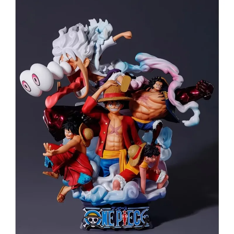 In Stock Bandai One Piece Logbox Re Bireth 02 Lufffy Model Toy Collection Desktop Ornaments Exquisite Dolls Action Figures PVC