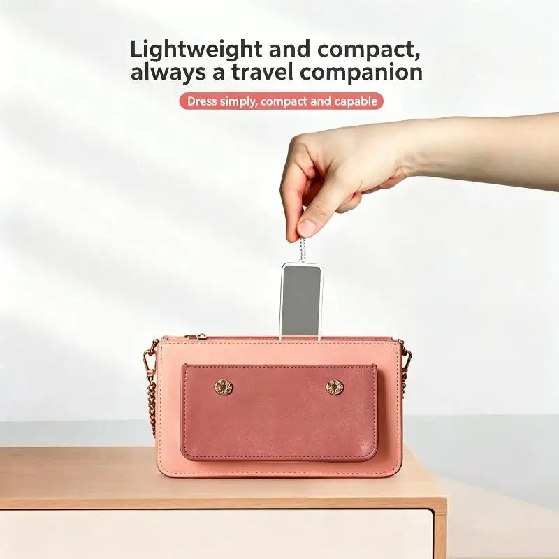 New With Mirror Foldable Comb Anti-Static Mini Massage Comb 2 In 1 Makeup Mirror For Travel