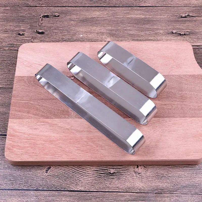 Stampo per biscotti geometrico in metallo, rettangolare, per mousse, stampo per biscotti, anello circolare, stampo per strumento