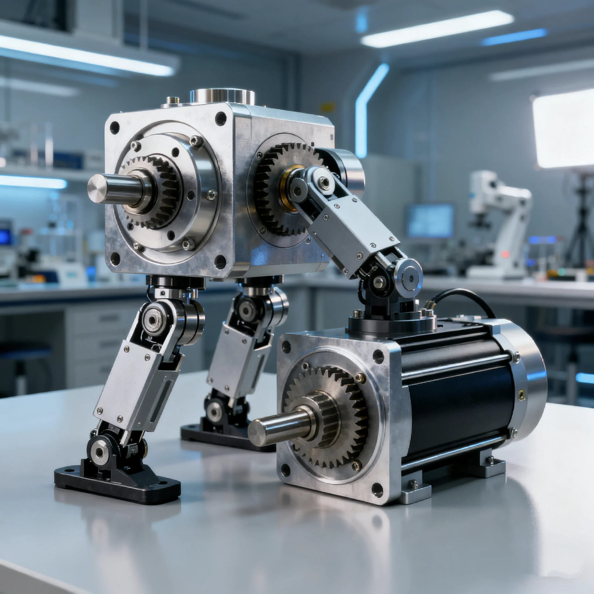 Robot Joint Module Bipedal/Quadrupedal Robot Joint Reducer Integrated Motor Module Stainless Steel CNC Machined DKL Model