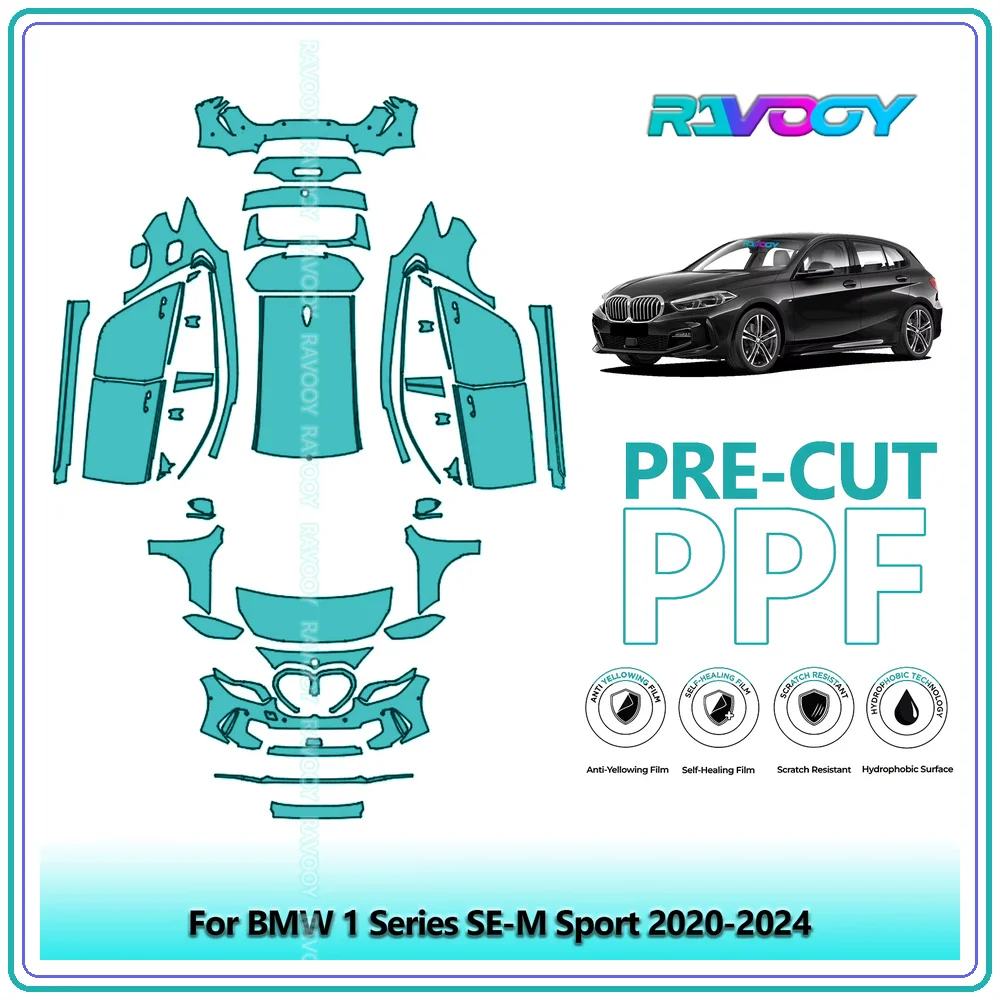 For BMW 1 Series SE-M Sport 2020-2024 Precut TPU Paint Protection Film PPF Full Body Kit Clear Bra Stone Guard EU UK