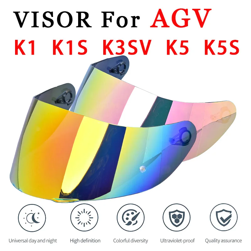 For AGV K5 K5S K5-S K3SV K1 K1S Compact ST Motorcycle Helmet Visor Lens Shield Glasses Full Face Pin Accesorios Para Moto Casque
