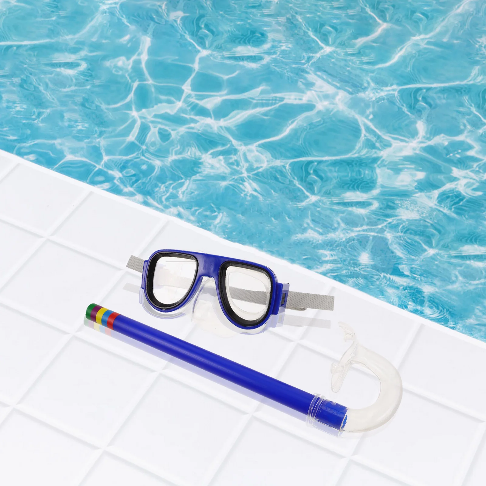 

's Diving Suit Pool Goggles Anti-leak Swim Breathing Tube Anti-fog Silica Gel Snorkeling Mask