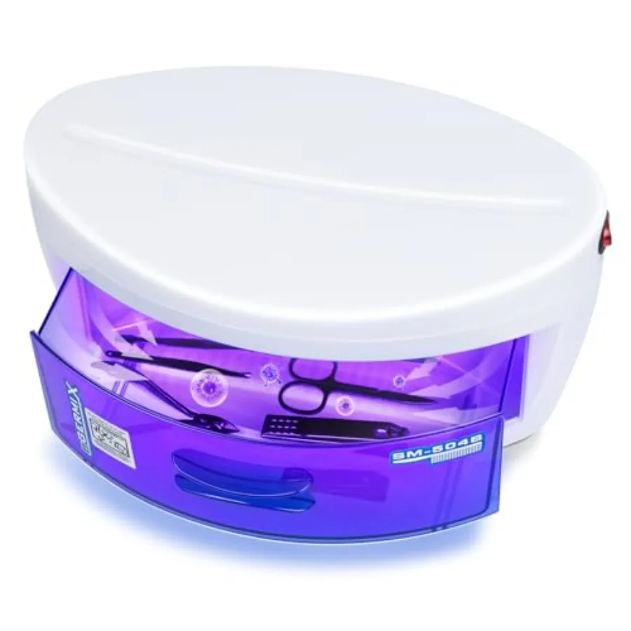 

Многофункциональный стерилизатор для инструментов 8W Large City с выдвижным ящиком для парикмахерских ножниц, кусачек и инструментов для маникюра, черный