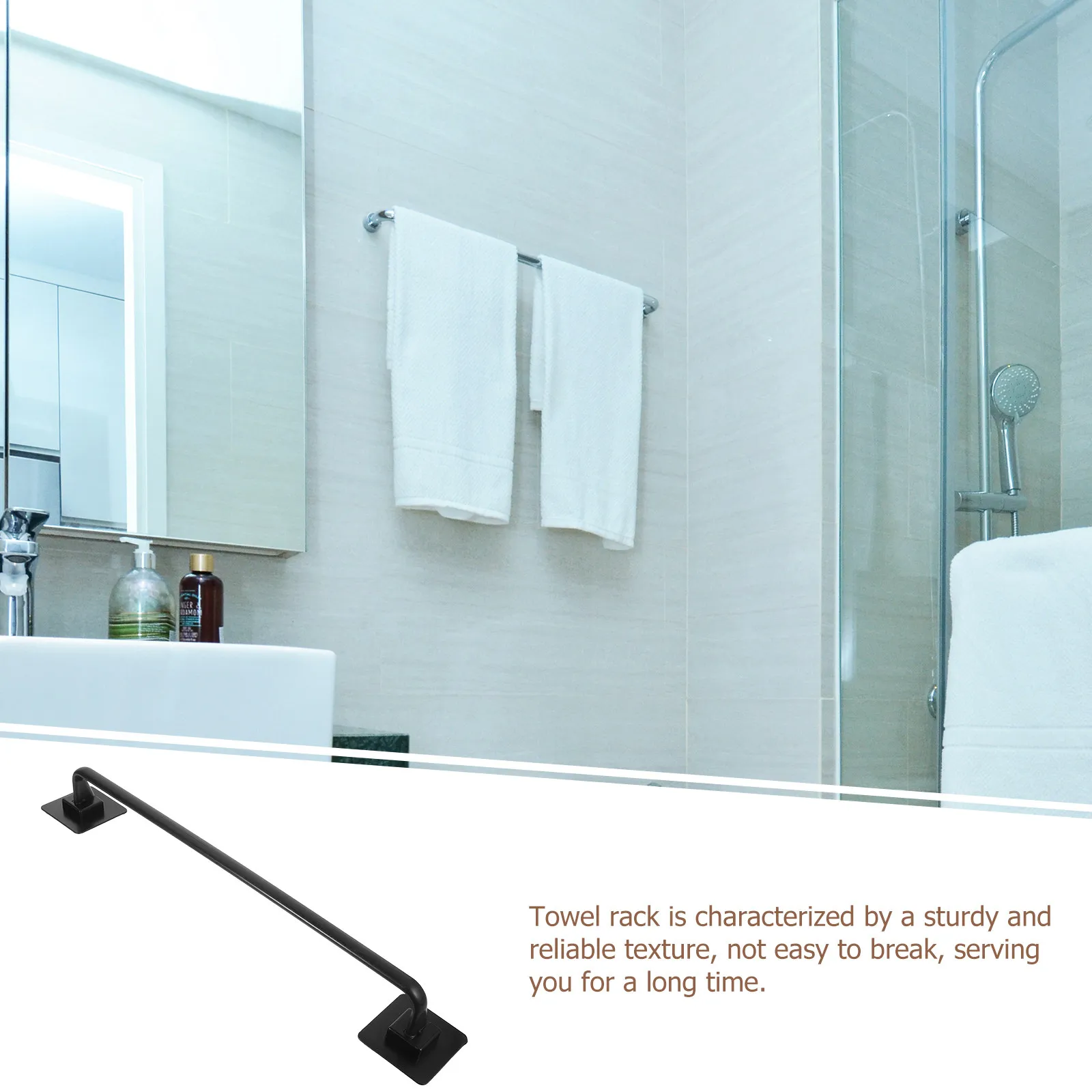 

Съемная настенная вешалка для полотенец без сверления, держатель для ванной и кухни, органайзер для хранения тапочек, вешалка для полотенец для рук