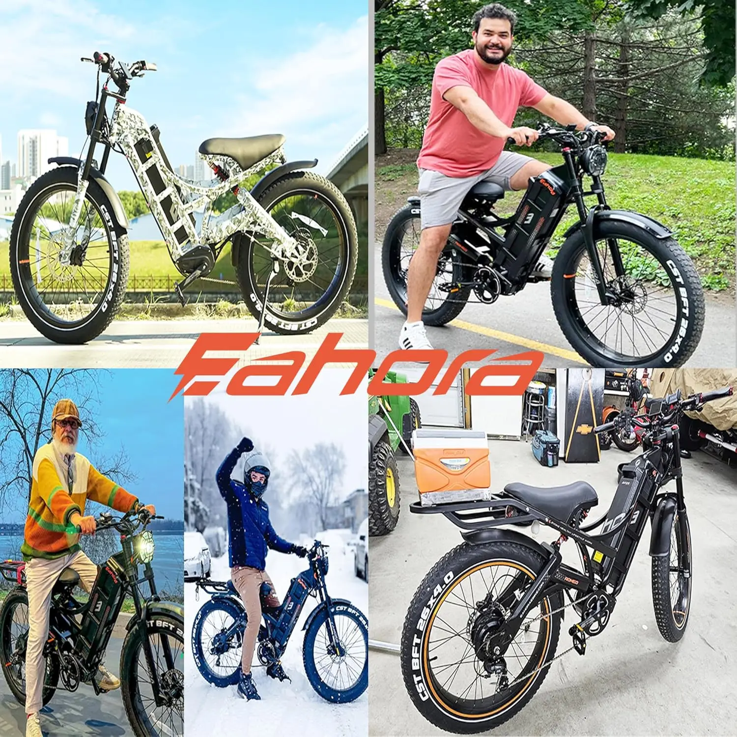 JYF Upgraded 48V 60Ah lithium battery 250W 26x4 inch tires, hydraulic disc brakes, dual suspension APP control mountain electric view 5