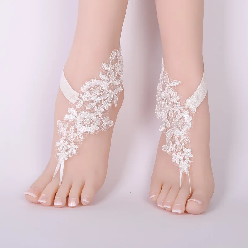 Elegant Hollow Woven Lace Foot Chain Ins Design High-Level Sensory Foot Control Accessories Thin Summer Beautiful Foot Sock