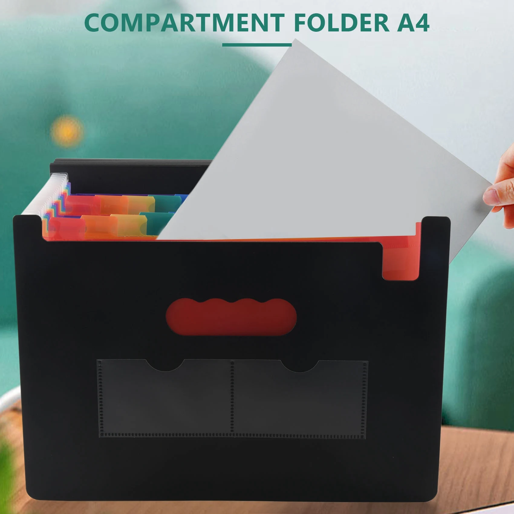 24 Compartments Document Folder, Sorting Folder with Lid, Expandable File Folder, Document Organizer for