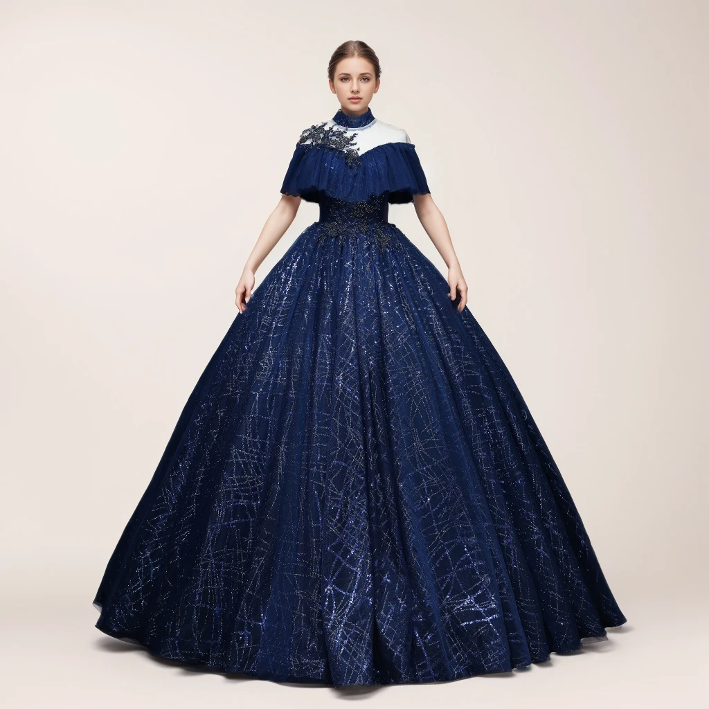 

Элегантное вечернее платье 15 платьев Quinceanera, новинка 2025 года, бальное платье с высоким воротом, платье для 15 лет, платье Sonhar Vestidos