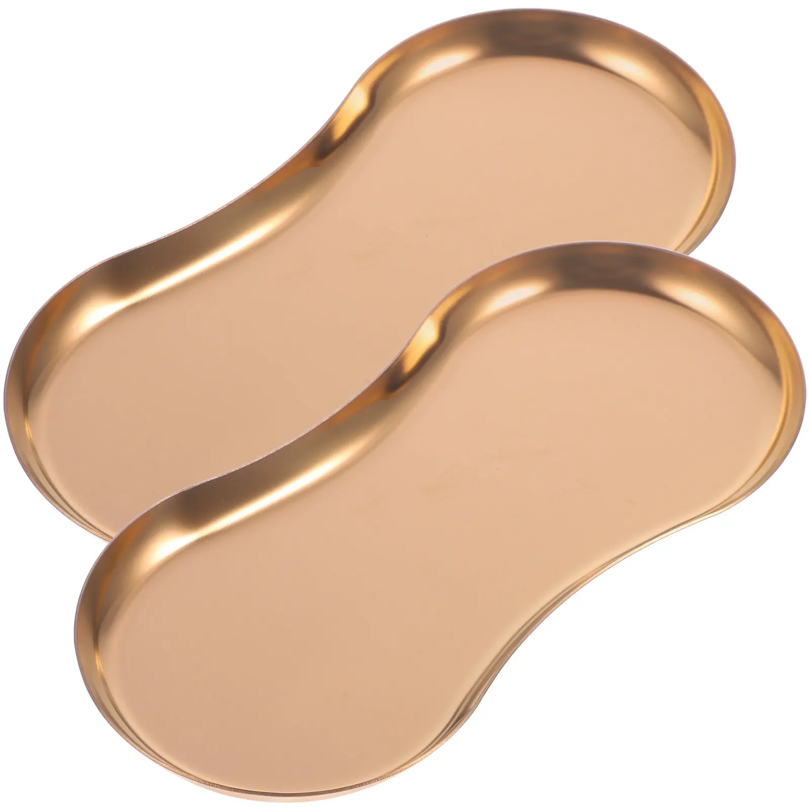 

Набор из 2-х подставок для украшений из нержавеющей стали: тарелка-органайзер для колец, серег, мелочей, настольный органайзер для косметики