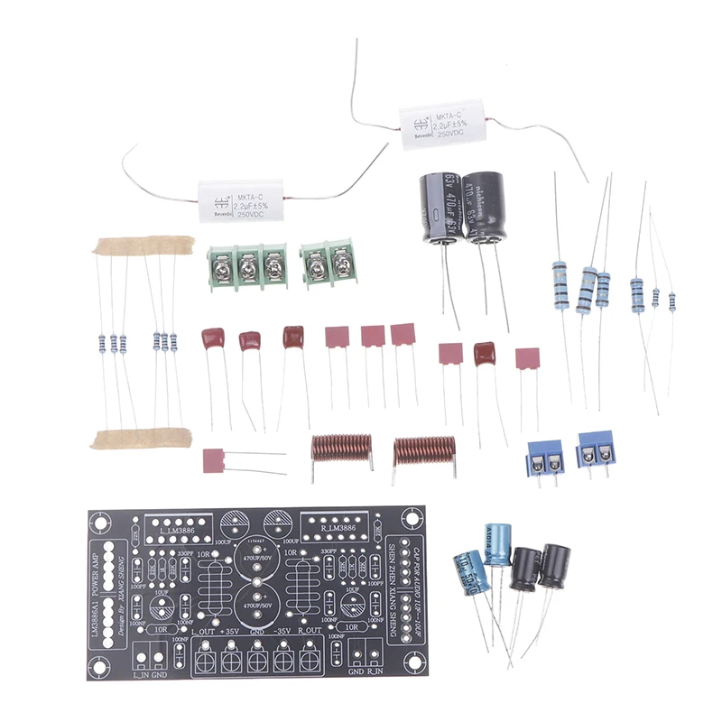 1Set LM3886 Amplifier Board DIY Kit Audio Power Amplifier Board Dual Channel Stereo Power Board PCBA Kit