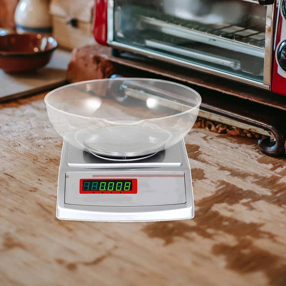 Báscula Digital para pesar platos de comida, bandeja electrónica portátil de plástico para cocina, 2 piezas