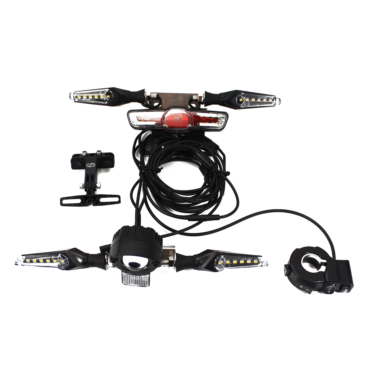 EBKE electric bicycle12V headlight conversion system 12V dedicated headlights rear lights brake lights turn signal horn