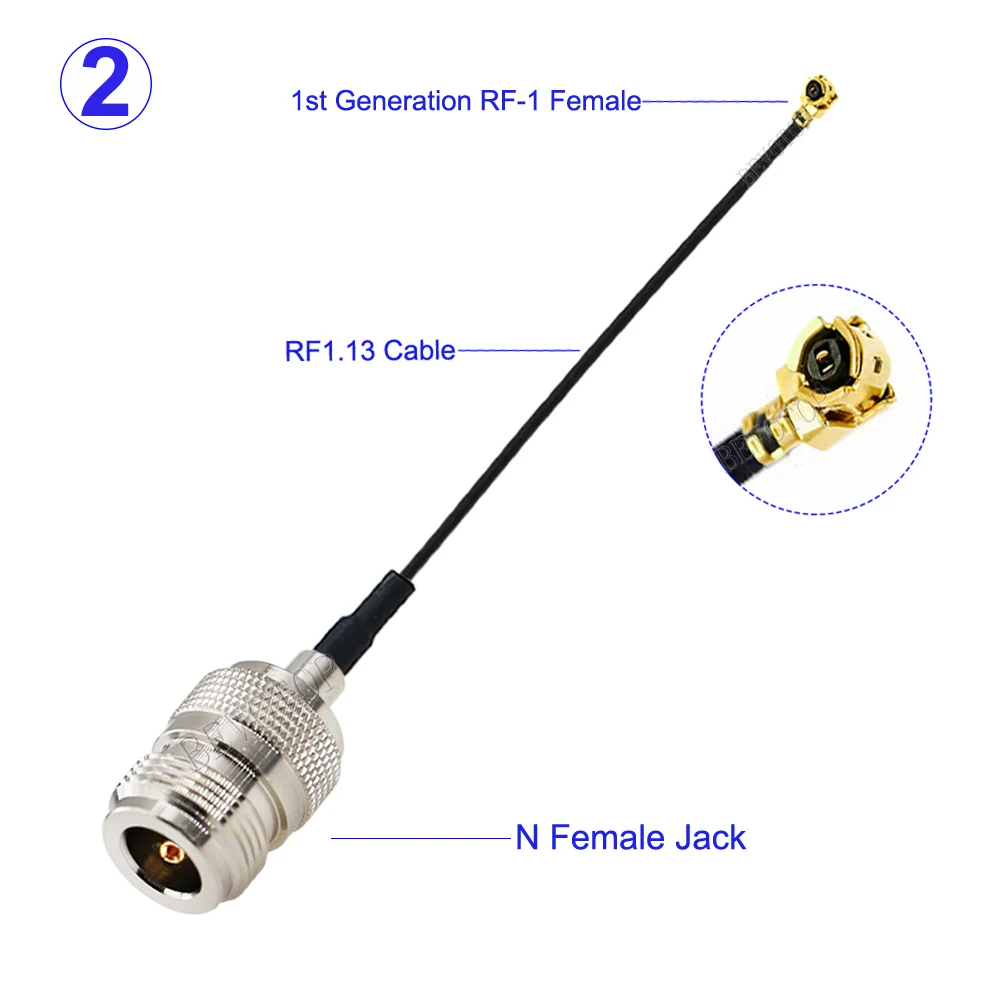 1Pcs RF113 OD=1.13 U.FL IPX-1 Female to N Male/N Female Connector Pigtail Jumper RF1.13 Cable N to IPX Adapter Extend Cable
