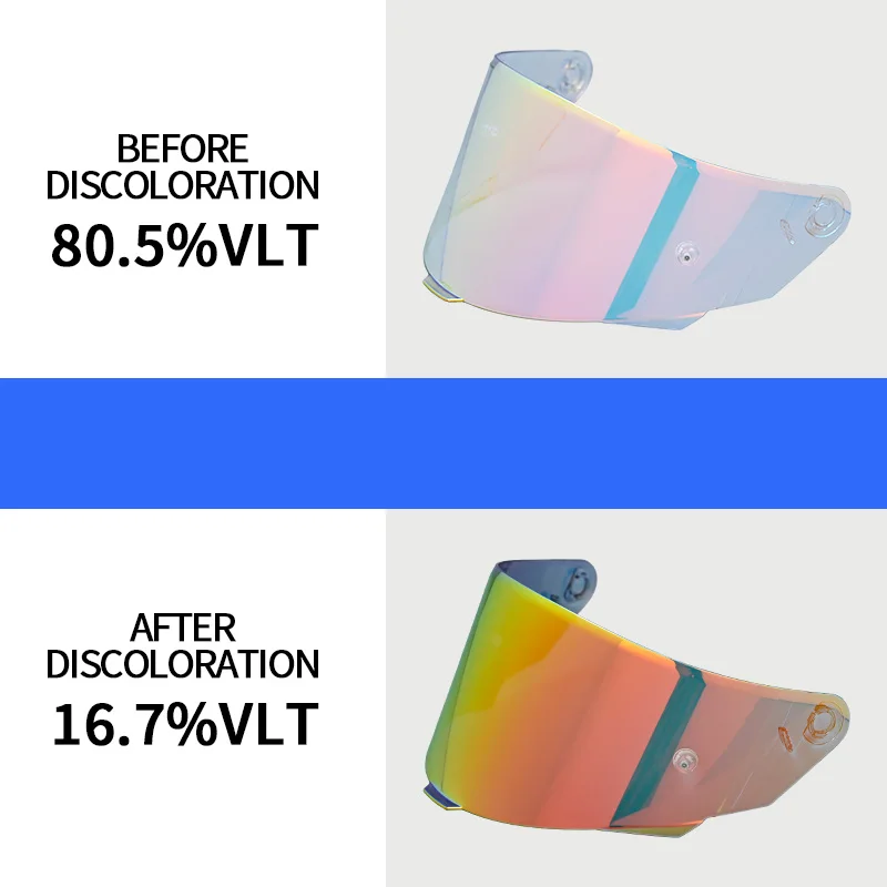 Photochromic Visor Lenses for KYT TT COURSE Motorcycle Helmet Shield Windshield Sunscreen TTC Helmets Accessories High Strength