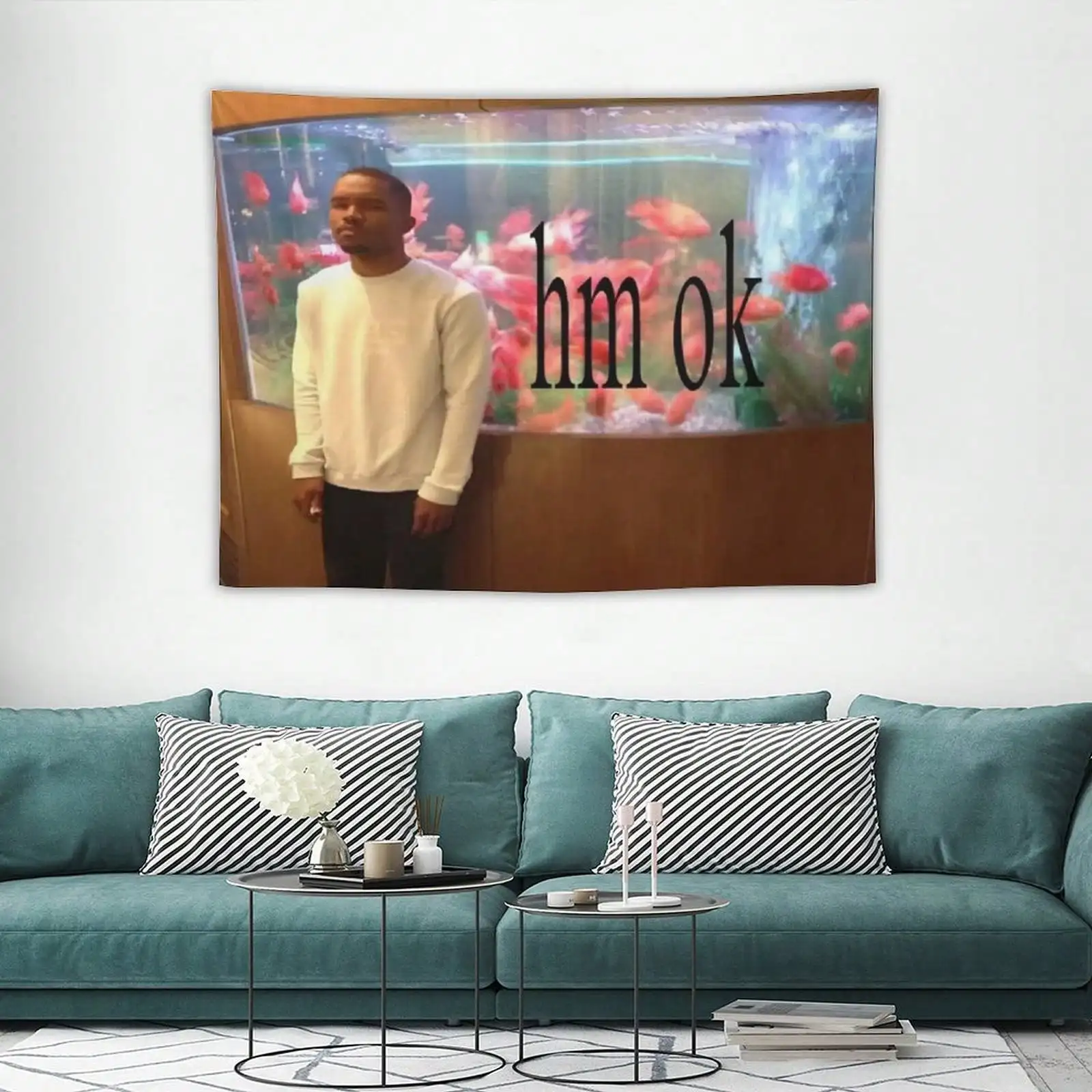 1pc Rap Singer Frank Music Ocean Tapestry Wall Decoration, Frank O-Cean Flag Banner Home Decor For Living Room Bedroom Dorm