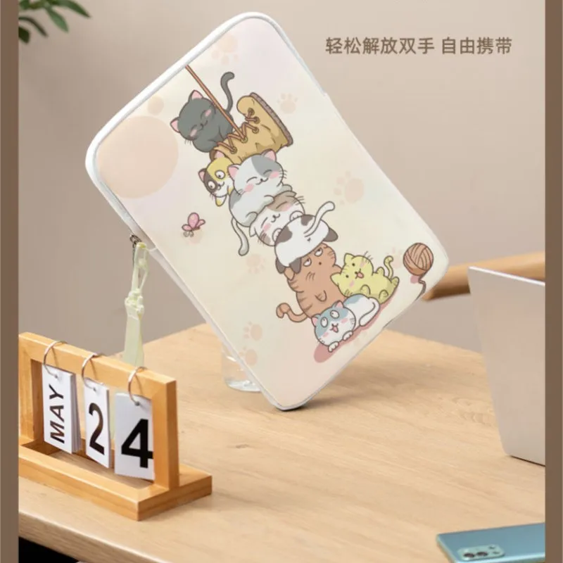 Ins Cat Cute Laptop Sleeve Bag Case 10 11 12 13 13.3 14 15 16 Inch Notebook Pouch Carrying Macbook Air 13.6 M2 Pro Shockproof