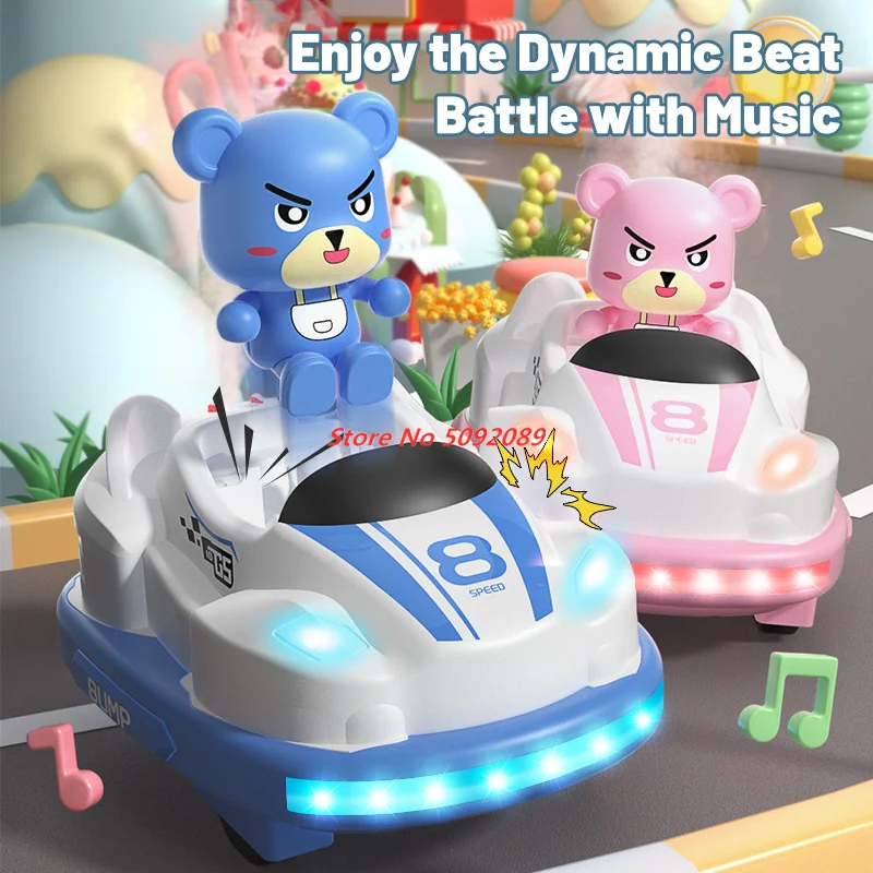 

Распыление RC Вытяжной бампер Автомобиль со светодиодной подсветкой Музыкальная боевая гоночная машина Игрушки для родителей и детей Конкурентоспособная взаимодействие Go Kart Battle