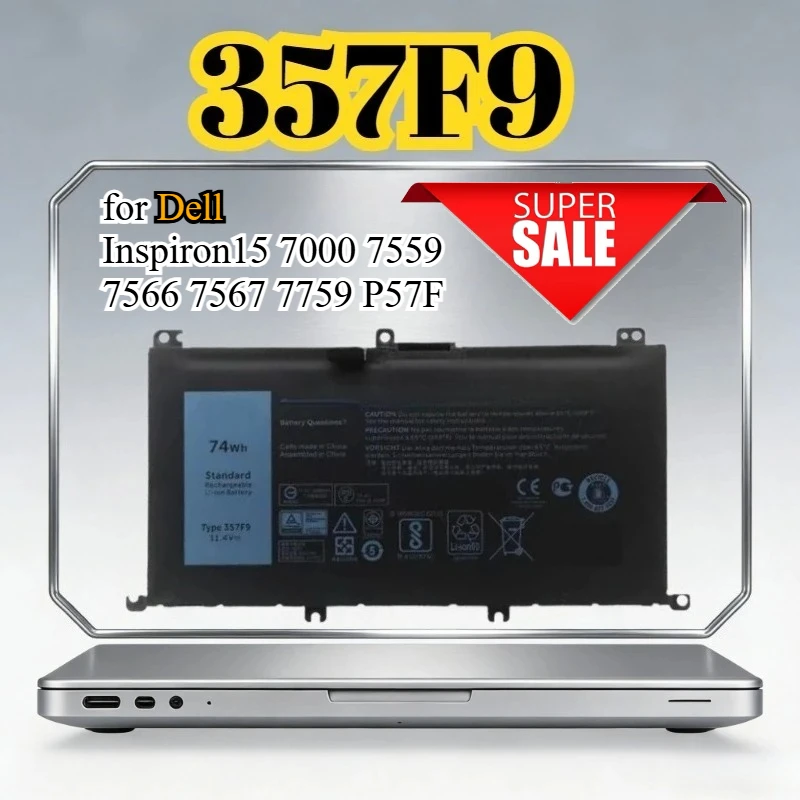 

357F9 Rechargeable Battery Compatible for Dell Inspiron 15 7000 7559 7566 7567 7759 P57F