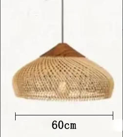 Zuidoost-Aziatische rotan hanglamp Hoge kwaliteit plafondlamp Eetkamer Restaurant rieten lichtarmatuur Loft ophanging