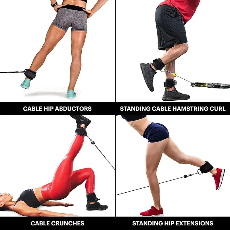 Fitness Gantry Ankle Buckle Training Leg and Hip Training Device Double D Tension Foot Ring Legging Strap Ankle Accessories