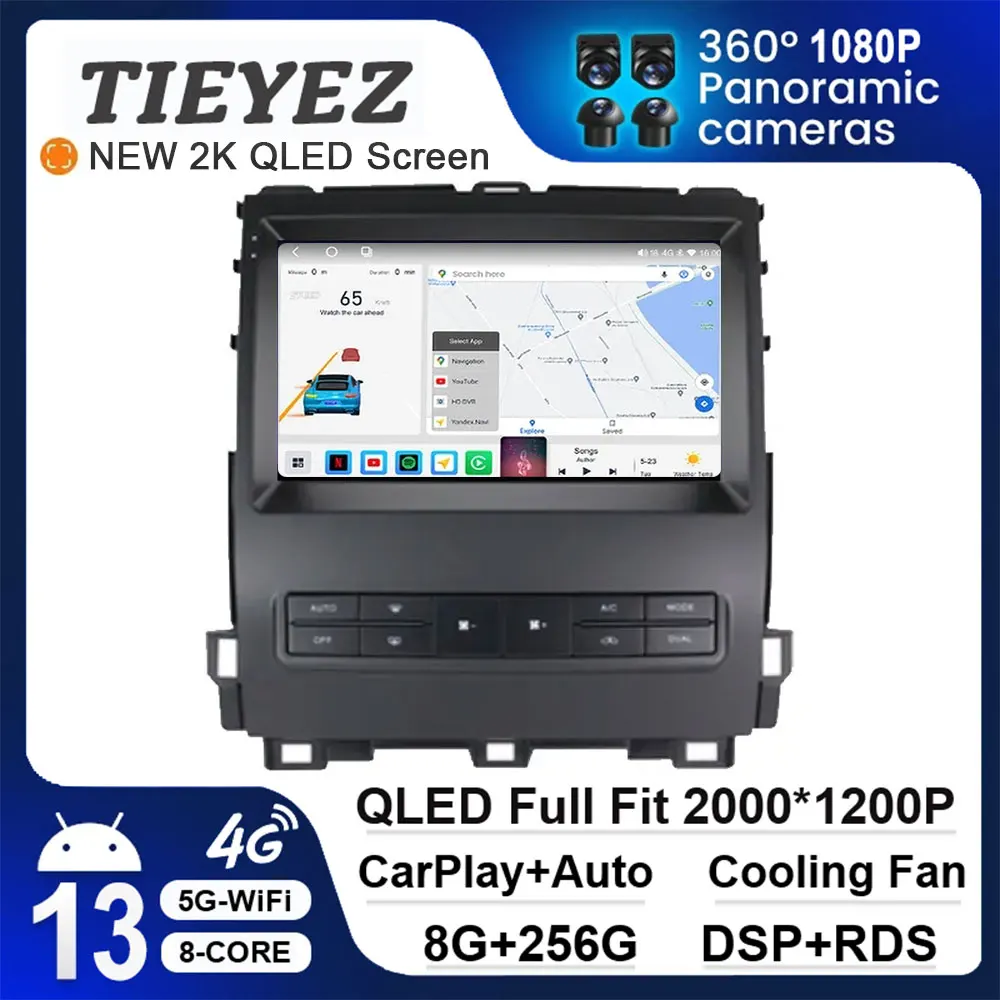 

Android 13 For Toyota Land Cruiser Prado Lexus GX470 GX 470 J120 2002-2009 Multimedia Stereo Radio Video Player GPS Navigation