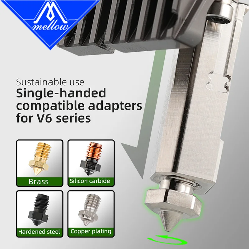 يانع ارتفاع تدفق NF FluxHeat LIte Hotend Tc4 كسر الحرارة لترقية Bambu Lab P1P P1S TZ Hotend Voron Blv لتقوم بها بنفسك طابعة ثلاثية الأبعاد