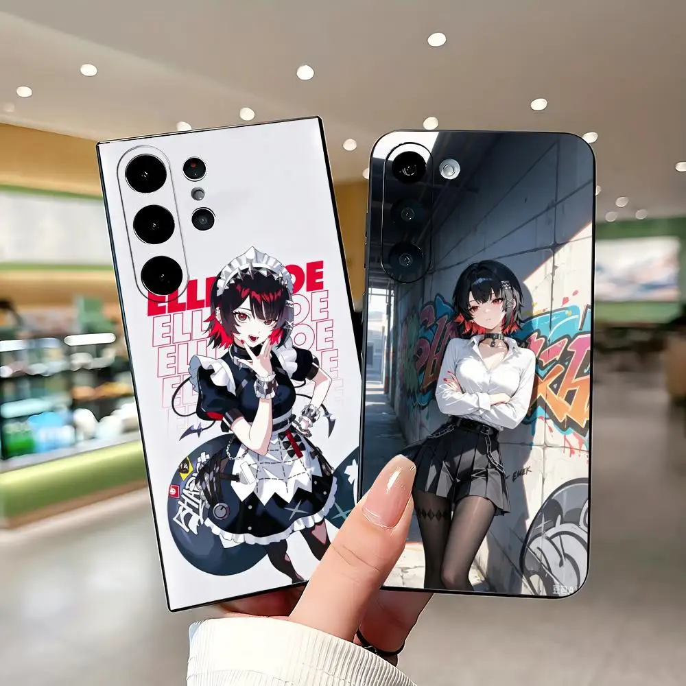 Hot Game ZZZ Phone Case Ellen Joe For Samsung Galaxy S26 S25 S24 S23 S22 S21 Plus Ultra Note20 Soft Black