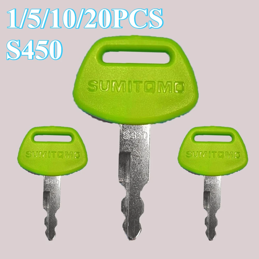 1/5/10/20PCS Excavator Ignition & Door Key S450 Start Key Fits Sumitomo SH130/200/210/240 A1 A2